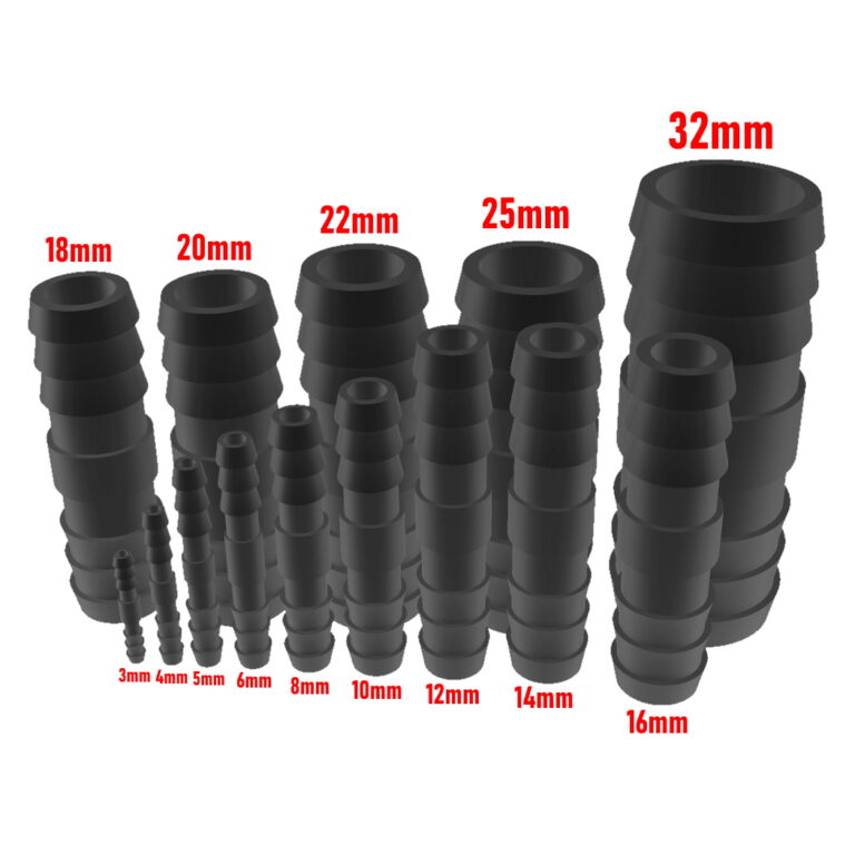 Hose pipe tube connector joiner extender splicer barbed ribbed plastic