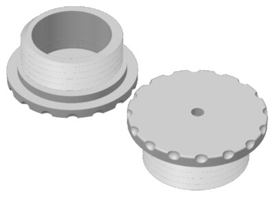 2 x screw cap for reverse osmosis to 205l plastic barrel drum water butt